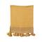 Hello Honey® Gold Woven Recycled Cotton Blend Throw with Tassels